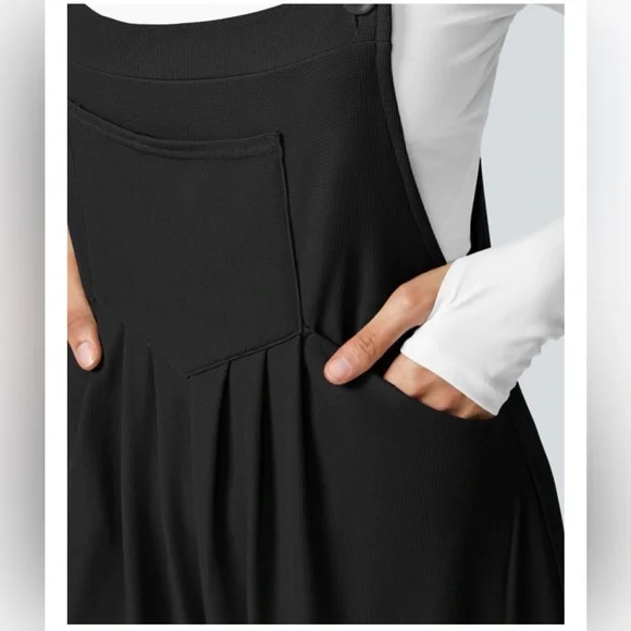 Halara Black Waffle Women's Wide-Leg Jumpsuit - Picture 3 of 7